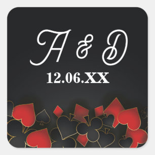 Las Vegas Initialen Stickers labels casinonacht