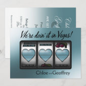 Las Vegas Jackpot Hearts Wedding Caspian Kaart (Voorkant / Achterkant)