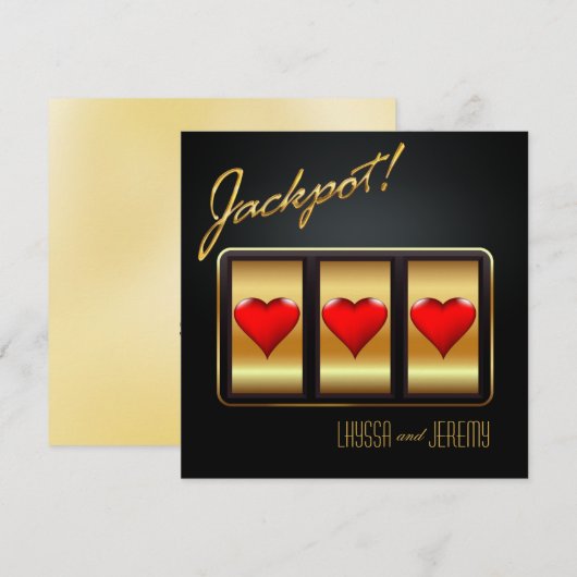Las Vegas Jackpot Save the Date (Voorkant / Achterkant)