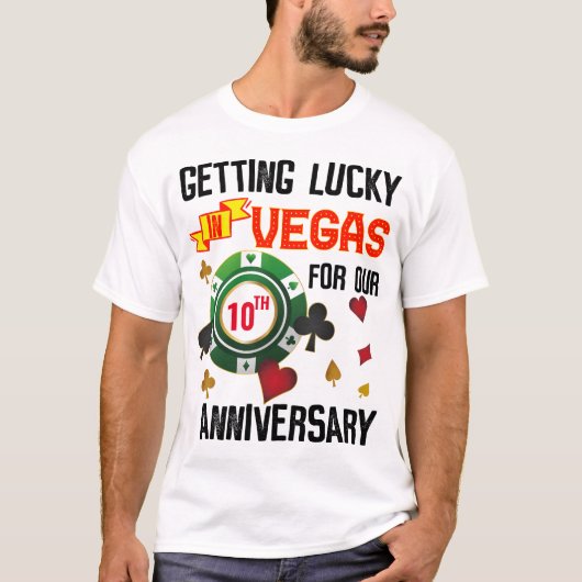 Las Vegas Jubileum Lucky Couple Matching T-shirt (Voorkant)