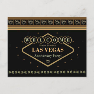 Las Vegas Jubileum Party Briefkaart