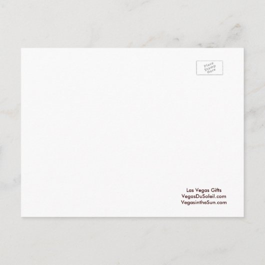 Las Vegas Jubileum Party Briefkaart (Achterkant)