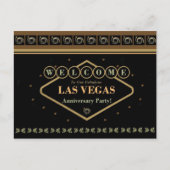 Las Vegas Jubileum Party Briefkaart (Voorkant)