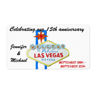 Las Vegas Jubileum Wijnlabels Etiket