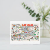 Las Vegas Kaart Briefkaart (Staand voorkant)