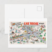 Las Vegas Kaart Briefkaart (Voorkant / Achterkant)
