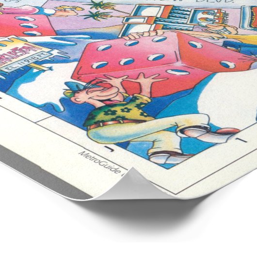 Las Vegas-kaart Poster (Hoek)