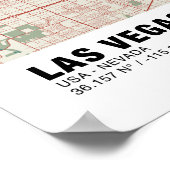 Las Vegas Kaart Poster - Nevada  kaart (Hoek)