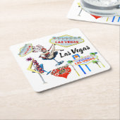 Las Vegas Kartonnen Onderzetters (Schuin)