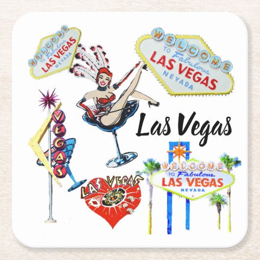 Las Vegas Kartonnen Onderzetters (Voorkant)