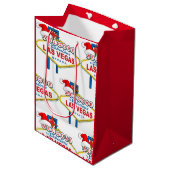 Las Vegas Kerst Gift Bag Medium Cadeauzakje (Voorkant Gekanteld)