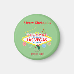 Las Vegas Kerst Mini Magneet