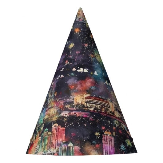 Las Vegas Kerst & Nieuwjaar in Waterverf Feesthoedjes (Voorkant)