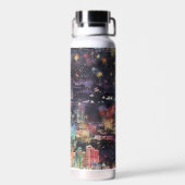 Las Vegas Kerst & Nieuwjaar in Waterverf Waterfles (Achterkant)