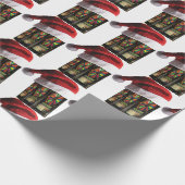 Las Vegas Kerst Slot Machines Cadeaupapier (Hoek)