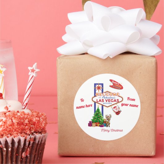 Las Vegas Kerst stickers pkg 6 (Feest)