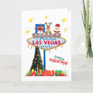 Las Vegas-kerstkaart Bedankkaart