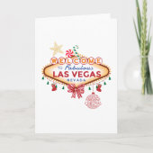 Las Vegas-kerstkaart Bedankkaart (Voorkant)