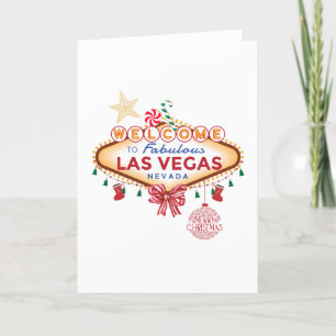 Las Vegas-kerstkaart Bedankkaart