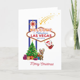 Las Vegas-kerstkaart Bedankkaart