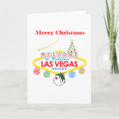 Las Vegas-kerstkaart Bedankkaart (Voorkant)