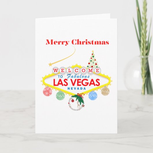 Las Vegas-kerstkaart Bedankkaart (Voorkant)
