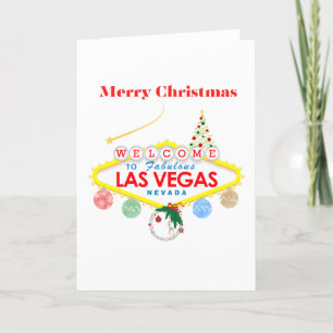 Las Vegas-kerstkaart Bedankkaart