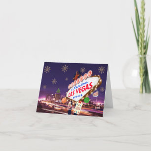 Las Vegas-kerstkaart Bedankkaart