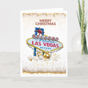 Las Vegas-kerstkaart Bedankkaart