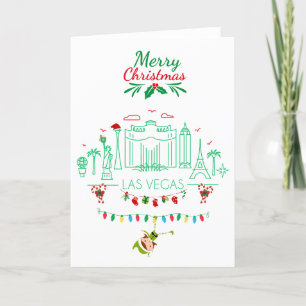 Las Vegas-kerstkaart Bedankkaart