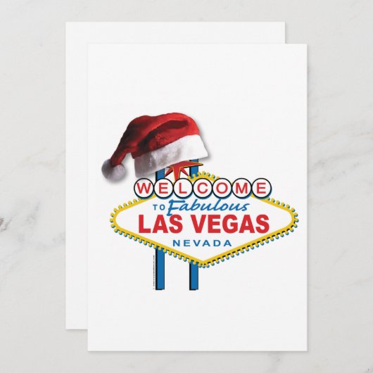 Las Vegas Kerstmis Feestdagenkaart (Voorkant / Achterkant)