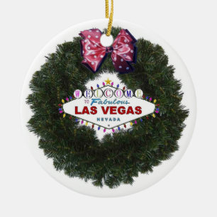 Las Vegas Kerstmis Keramisch Ornament