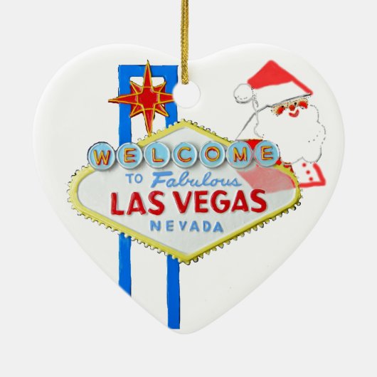 Las Vegas Kerstmis Keramisch Ornament (Achterkant)