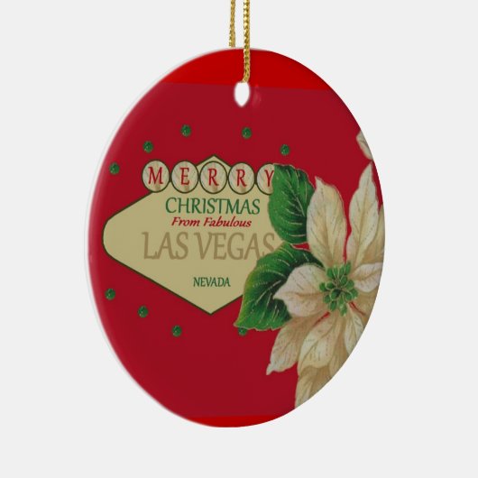 Las Vegas kerstversiering Keramisch Ornament (Rechts)