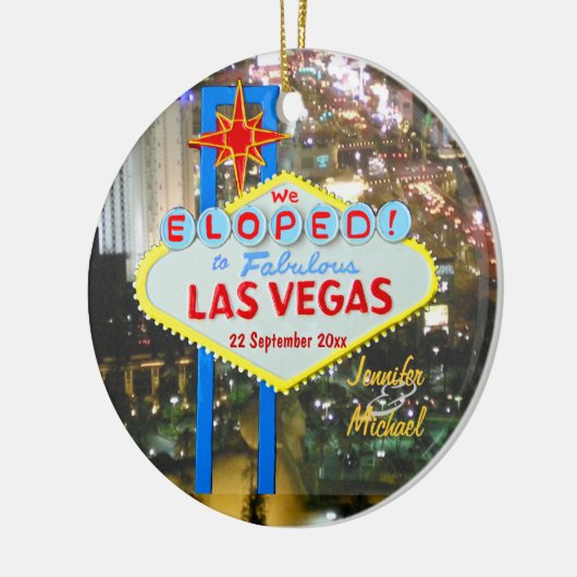 Las Vegas kerstversiering Keramisch Ornament (Links)