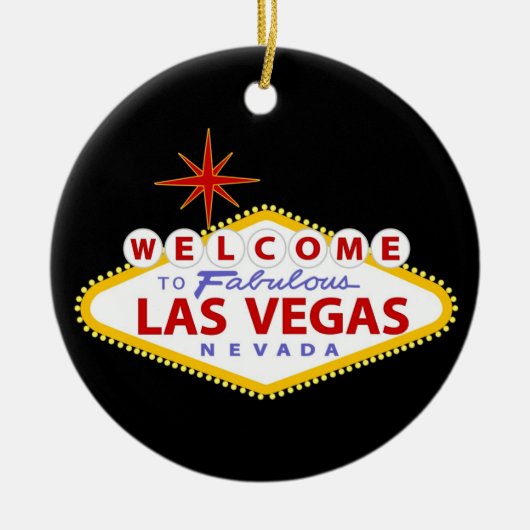Las Vegas kerstversiering Keramisch Ornament (Voorkant)