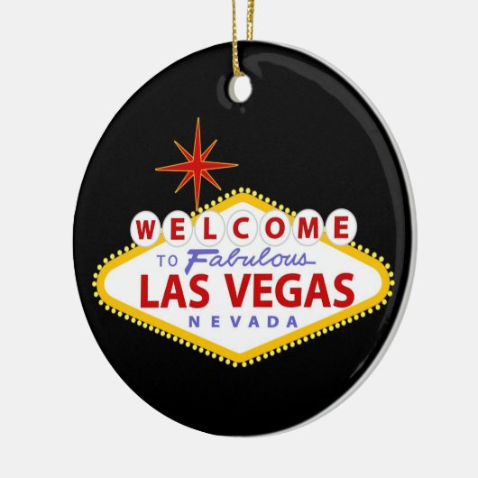 Las Vegas kerstversiering Keramisch Ornament (Links)