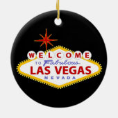 Las Vegas kerstversiering Keramisch Ornament (Achterkant)