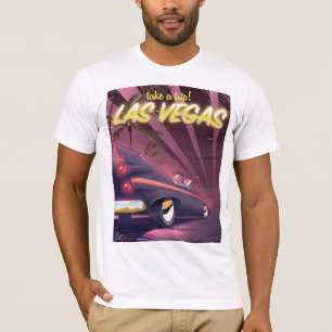 Las Vegas klassieke autoreisposter T-shirt