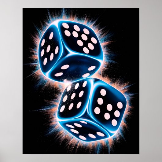 Las Vegas kleurrijke Dice Poster (Voorkant)