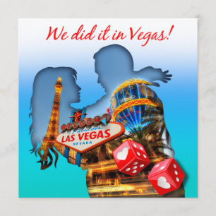 Las Vegas Koppel Trouwreceptie Kaart