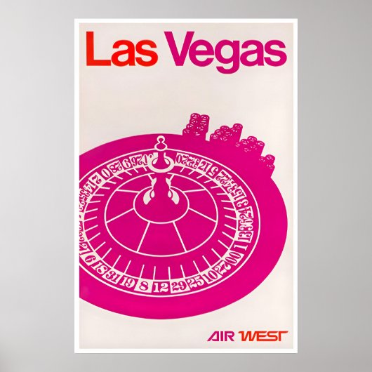 Las Vegas-kunstprint Nevada-reisposter Retro Poster (Voorkant)