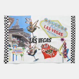 Las Vegas Landmarks Kitchen Towel Theedoek