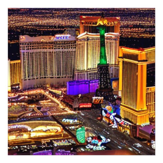 Las Vegas landschap in Nevada Foto Afdruk (Voorkant)