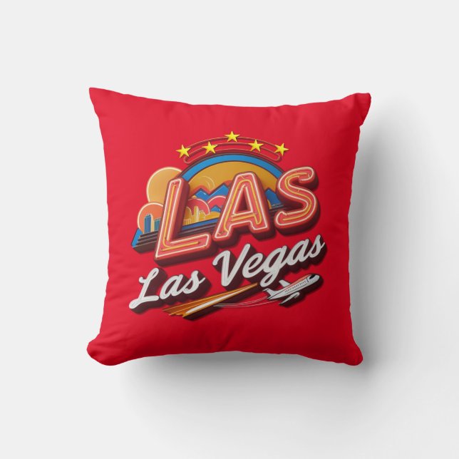 Las Vegas LAS Airport Code Throw Pillow Kussen (Voorkant)