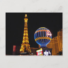 Las Vegas Las Vegas Stad Verlicht Nacht Casino Briefkaart