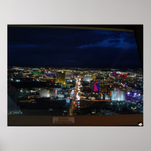 Las Vegas - Leid niet op Glass #1 Poster Druk