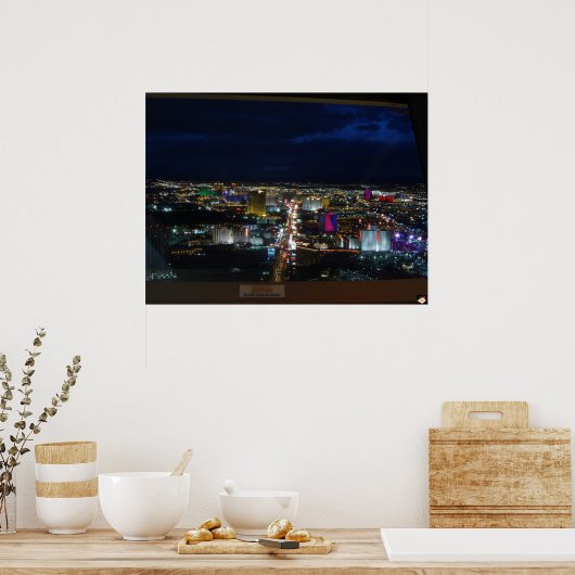 Las Vegas - Leid niet op Glass #1 Poster Druk (Keuken)
