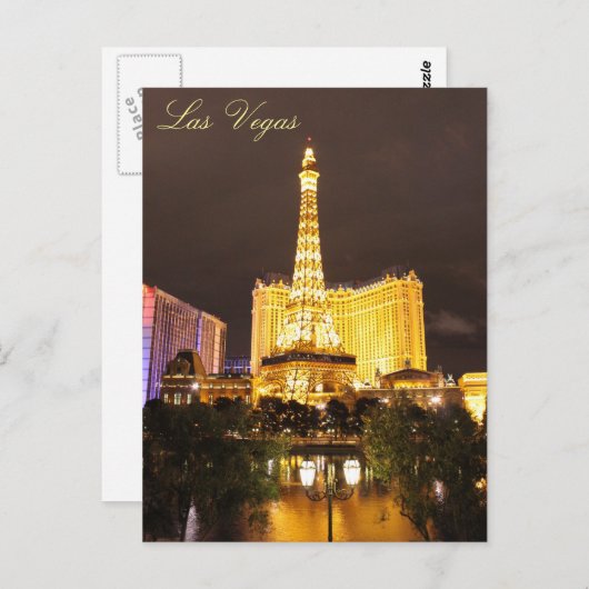Las Vegas Lights Briefkaart (Voorkant / Achterkant)