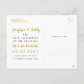 Las Vegas Love Kaart Suit Save the Date Briefkaart (Achterkant)